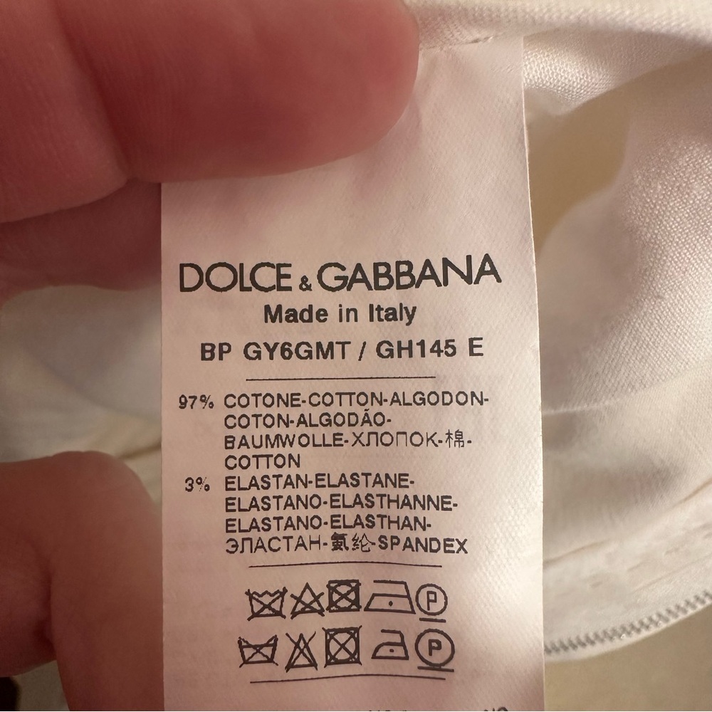 Dolce & Gabbana beige White Stretch cotton shorts Size 54 - Picture 6 of 7